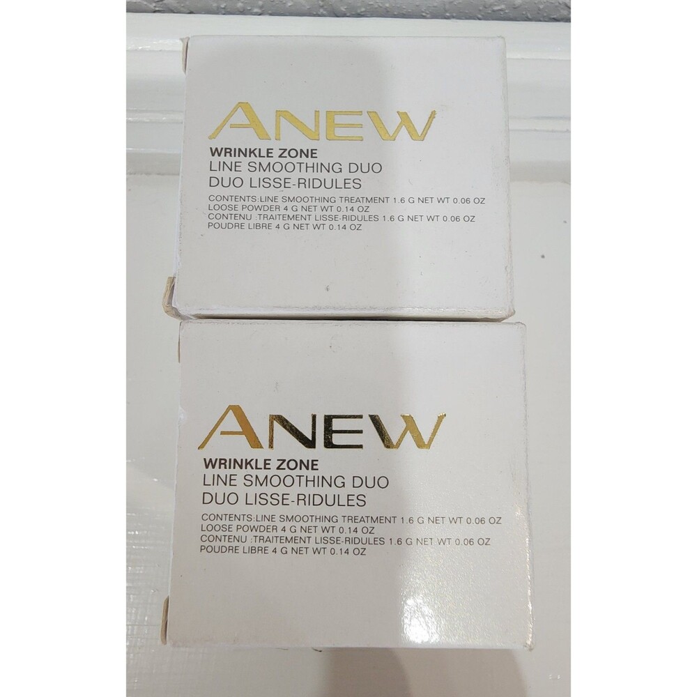 2 Avon Anew Wrinkle Zone Line Smoothing Duo W201 Medium Cream & Powder DC'd NOS